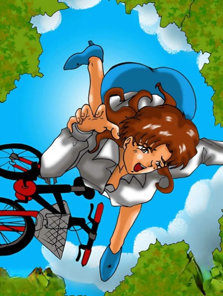 Cartoon tranny with huge tits fucks a horny stranger in the park