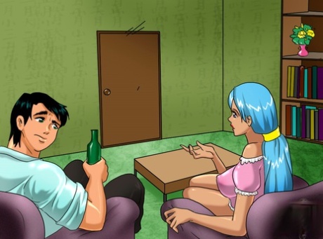 Animated trannies with huge tits getting rammed by a black haired guy