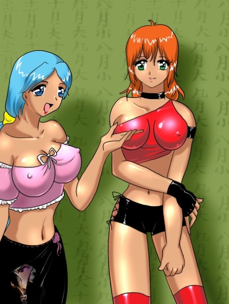 Animated trannies with huge tits getting rammed by a black haired guy