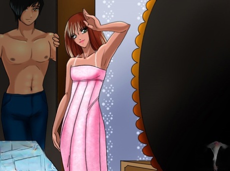 Anime sissy seduces his mom's boyfriend and gets ass fucked doggystyle