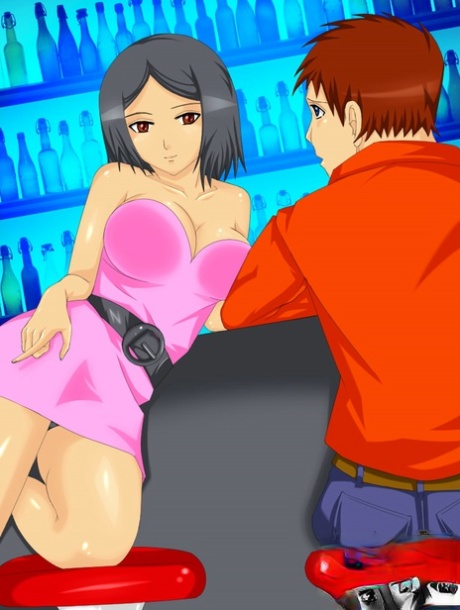 Animated gray haired transsexual gets her asshole stuffed by her best friend