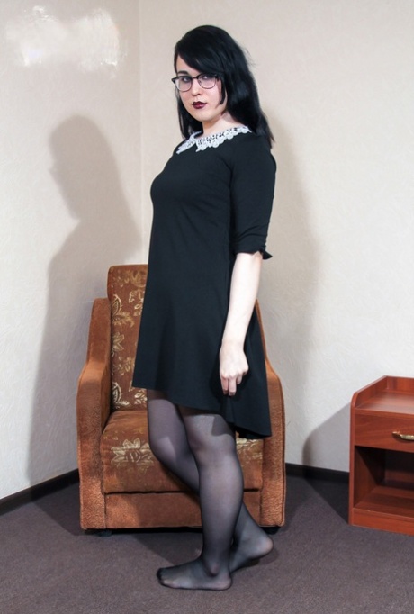 Brunette tranny Alisa Koma exposes her fat ass and rides a rubber toy